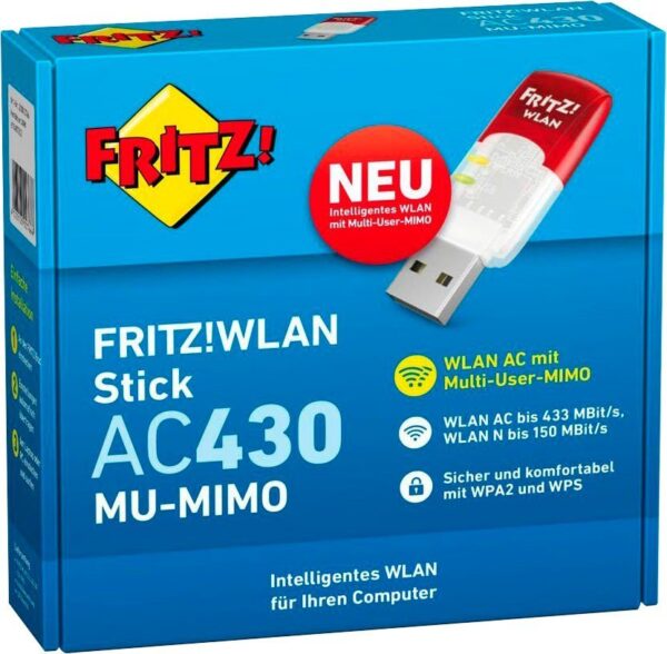 AVM FRITZ!WLAN Stick AC430 MU-MIMO Netzwerk-Adapter zu USB 2.0 – Bild 2