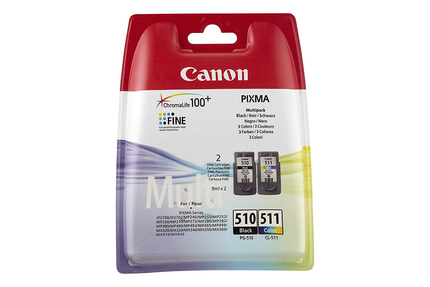 Kurzinfo: Canon PG-510 / CL-511 Multi pack - 2er-Pack - Schwarz