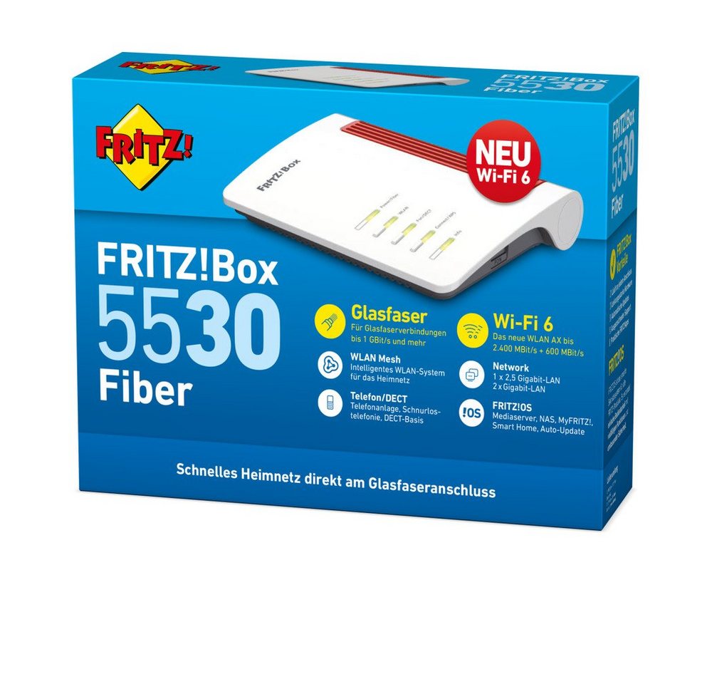 AVM AVM FRITZ!Box 5530 WLAN-Router Gigabit Ethernet Dual-Band (2,4 GHz/… WLAN-Router