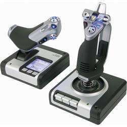 Logitech Gaming Saitek X52 Hotas Flight Control System PS28 Flugsimulator-Joystick USB PC Silber, Schwarz