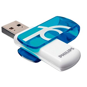 PHILIPS USB-Stick Vivid blau, weiß 16 GB