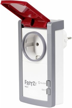 Bei Wind und Wetter vernetztOb Außenbeleuchtung oder Rasensprenger - mit dem FRITZ!DECT 210 können Sie jetzt auch Ihre Geräte im Garten bequem per DECT-ULE-Funk ins Heimnetz einbinden. Die Outdoor-Variante der intelligenten Steckdose FRITZ!DECT 200 eignet sich dank ihres Spritzwasserschutzes und Temperaturfühlers perfekt für den Außeneinsatz und bietet den gewohntem FRITZ!-Komfort.Zugriff auch von unterwegsDie automatische Schaltfunktion ermöglicht beispielsweise