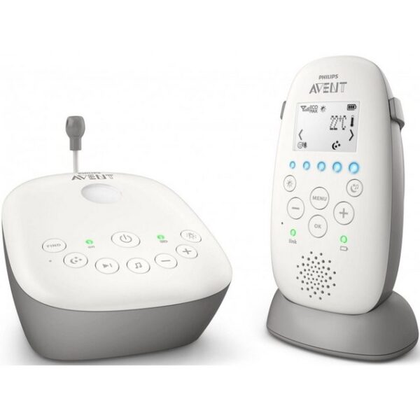 PHILIPS SCD 733/26 Avent DECT BabyphoneDas Philips Avent DECT Babyphone SCD733/26 überzeugt mit einem glasklaren Klang