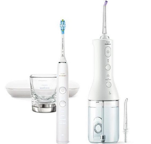 Philips Elektrische Zahnbürste Philips HX3866/41 – Combo Pack: DC 9000 Schallzahnbürste & Power Fl…