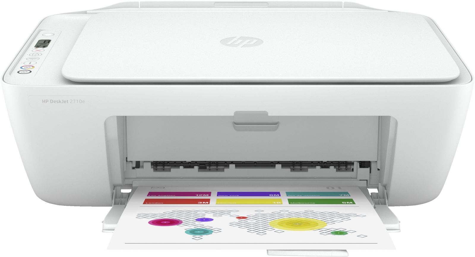 Der HP DeskJet 2710e ist ein kompakter Multifunktions-Tintenstrahldrucker für zu Hause. Technische Daten: Drucktechnologie: Thermal Inkjet Drucken: Farbdruck Doppelseitiger Druck: Ja Maximale Auflösung: 4800 x 1200 DPI Druckgeschwindigkeit (Schwarz