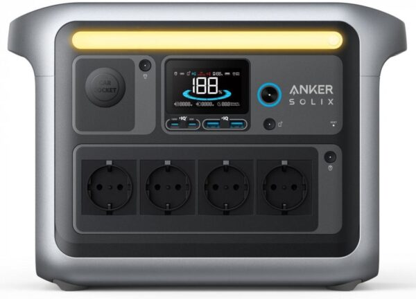 Mit der Anker Solix C1000 hast du Power ohne Ende für unterwegs. Produktbilder zeigen optionales Zubehör und Anwendungsbeispiele.