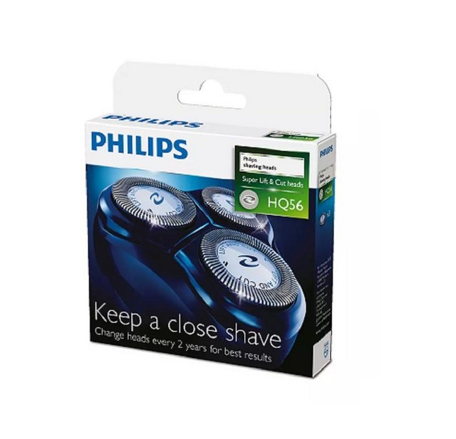 Philips Ersatzscherkopf HQ56 f. HS190,HQ4…, PQ20…HQ1…,PQ22…, HQ5…, SET, Set of 3 Shaving heads, HQ56