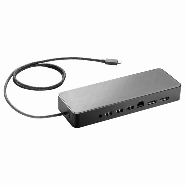 HP USB-C Universal Dock (1MK33AA) - Dockingstation - Schnittstellen:1x Audio / Mikrofon - 3.5 mm Combo - Schnittstellen:1x LAN RJ-45 - Grading:Sehr gut - Zustand:Gebraucht - Partnerprogramm:Nein - Schnittstellen:1x USB 3 Typ C - Besondere Merkmale:4K 60 Hz (3840 x 2160) - Produkttyp:Dockingstation - Passend für Hersteller:Universal - Schnittstellen:Kensington Lock - Schnittstellen:3x USB 2 Typ-A - Schnittstellen:2x DisplayPort - Schnittstellen:1x USB 3 Typ A - Besondere Merkmale:5K 60 Hz (5120 x 2880) - Netzteil:90 Watt