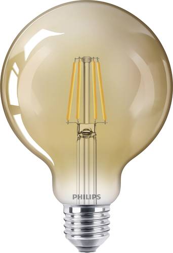 Die Philips LED Classic Lampe Gold bietet Ihnen warmweißes Licht und hat eine besonders lange Lebensdauer. Lassen Sie sich von der goldenen Optik und dem Vintage Design inspirieren. Sparen Sie beim Umstieg auf LED- Lampen bis zu 90% Energie im Vergleich zu herkömmlichen Halogenlampen. Zusammen mit der hochwertigen Glasverarbeitung kombiniert die Philips LED Classic Lampe die Vorteile der herkömmlichen Halogenlampen mit der modernen LED- Technologie.