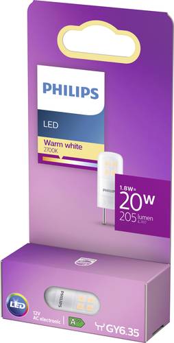 Philips Lighting 76791400 LED EEK F (A – G) GY6.35 Stiftsockel 1.8W = 20W Warmweiß (Ø x L) 1.3cm x