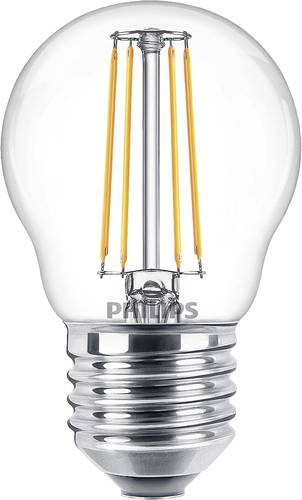 Philips Lighting 76317600 LED EEK F (A – G) E27 Tropfenform 4.3W = 40W Warmweiß (Ø x L) 4.5cm x 8c