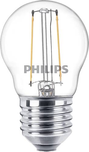 Philips Lighting 76329900 LED EEK F (A – G) E27 Tropfenform 2W = 25W Warmweiß (Ø x L) 4.5cm x 7.8c