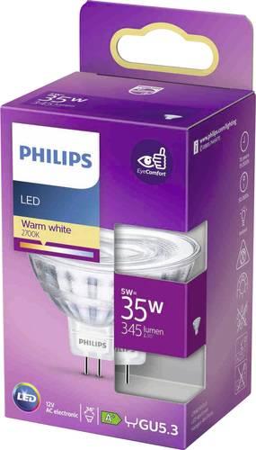 Philips Lighting 871951430762900 LED EEK F (A – G) GU5.3 Reflektor 4.4W = 35W Warmweiß (Ø x L) 51m