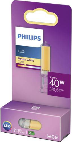 Philips Lighting 871951430375100 LED EEK E (A – G) G9 Spezialform 3.5W = 40W Warmweiß (Ø x L) 17mm