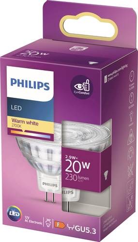 Philips Lighting 871951430760500 LED EEK F (A – G) GU5.3 Reflektor 2.9W = 20W Warmweiß (Ø x L) 51m