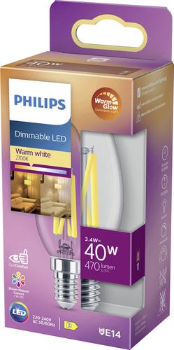 Philips Lighting 871951432421300 LED EEK D (A – G) E14 Kerzenform 3.4W = 40W Warmweiß (Ø x L) 35mm