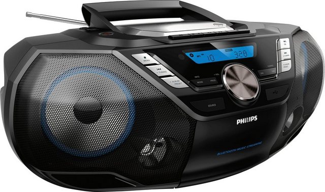 Die tragbare Philips CD-Soundmachine ist ein leistungsstarkes All-in-One-Soundsystem