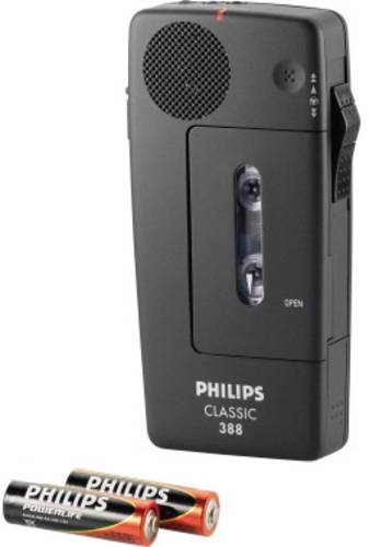 Philips Pocket Memo 388 Classic Analoges Diktiergerät Aufzeichnungsdauer (max.) 30 min Schwarz inkl