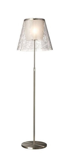 Standleuchte Amplus Höhe 170,7 cm silber 1-flammig rund