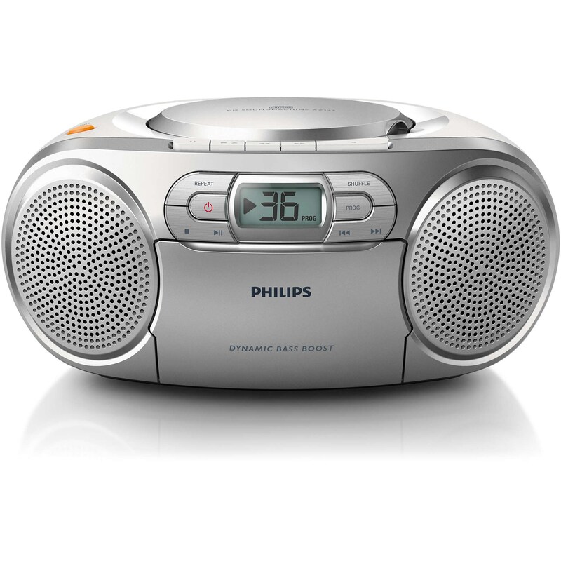 Philips AZ127/12 CD/Kassetten Radio Silber