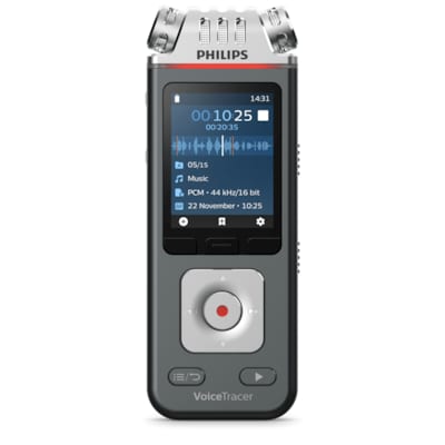 Philips Voice Tracer DVT 6110 Digitales Diktiergerät 8 GB mit App-Fernsteuerung