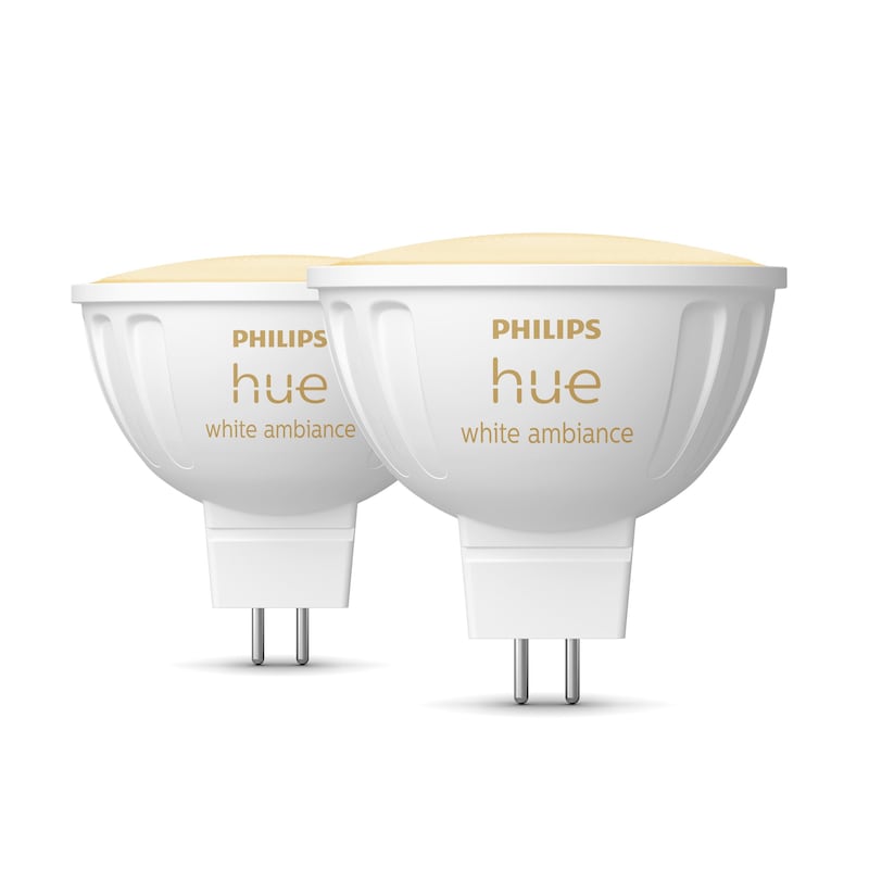 Philips Hue White Ambiance MR16 LED-Lampe 400lm, 2er Pack