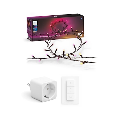 Philips Hue Set Wh. & Col. Amb. Festavia Lichterkette 40m + Dimms. + Smart Plug