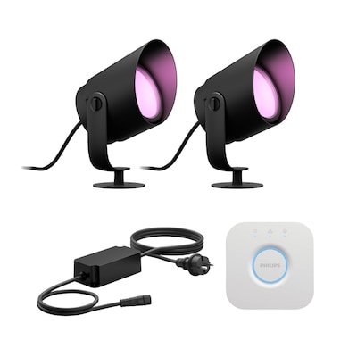 Philips Hue White & Color Ambiance Lily XL Spot Outdoor • 2er Pack + Bridge