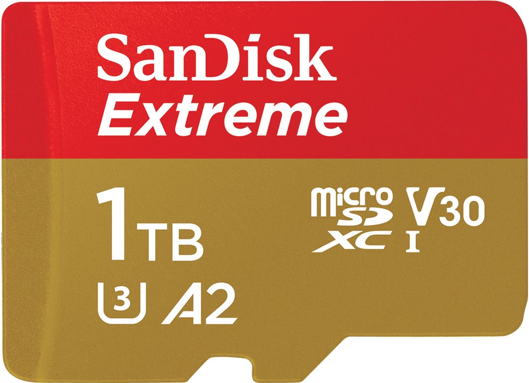 SanDisk Extreme – Flash-Speicherkarte (microSDXC-an-SD-Adapter inbegriffen) – 1 TB – A2 / Video Class V30 / UHS-I U3 / Class10 – microSDXC UHS-I