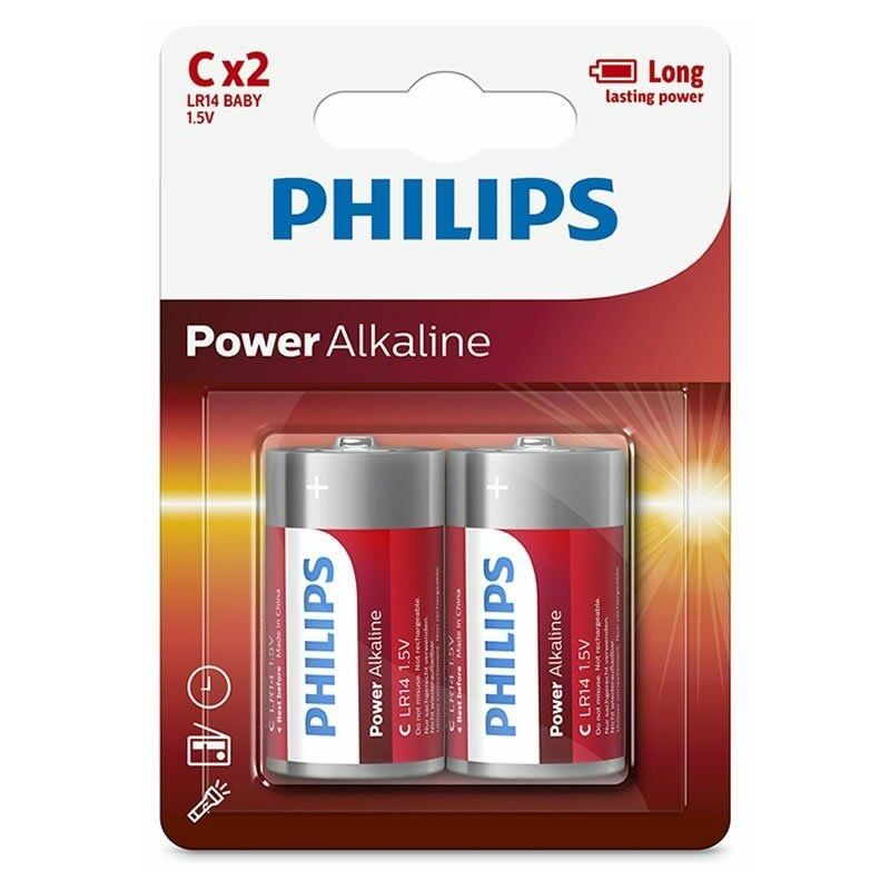 2er-Pack c Philips lr14p2b/05/ 1,5v/ Alkaline-Batterien