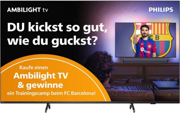 Das ist The One. Mit diesem 4K Ambilight TV haben Sie zu Hause viel Freude! Sie erhalten atemberaubende Bildqualität