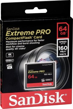 SanDisk Extreme Pro CompactFlash-Karte - 64GB Freuen Sie sich auf eine Speicherkarte