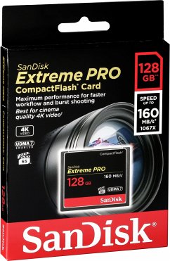 SanDisk Extreme Pro CompactFlash-Karte - 128GB Freuen Sie sich auf eine Speicherkarte