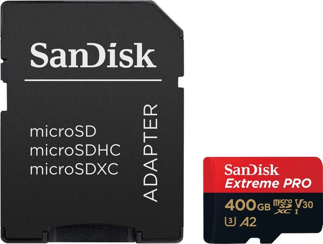 Sandisk Extreme PRO® microSD™ 400GB Speicherkarte (400 GB, Class 10, 200 MB/s Lesegeschwindigkeit)