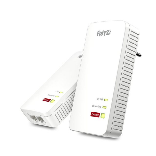 AVM FRITZ!Powerline 1240 AX WLAN Set Netzwerk-Adapter, Gigabit Powerline, Wi-Fi 6, energiesparend, weiß