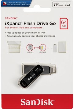 SanDisk iXpand Flash Drive 64 GB iPhone/iPadDieser USB-Stick ist der ideale Begleiter für Ihr iPhone bzw. iPad