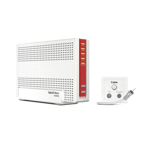 AVM FRITZ!Box 6690 Cable High-End Heimnetz mit 4x4 Wi-Fi 6 (WLAN AX)   Die FRITZ!Box 6690 Cable mit innovativem Wi-Fi 6 (WLAN AX) bringt ultraschnelles WLAN an den Kabelanschluss. Der neue Standard Wi-Fi 6 (WLAN AX) ist schneller und deutlich effizienter: mehrere parallele Anwendungen wie 4K-Streams