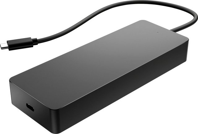 Schaffen Sie neue Möglichkeiten mit dem HP Universellen USB-C-Hub mit mehreren Anschlüssen – jetzt mit Unterstützung für alle PCs mit USB-C® . 7 Anschlüsse