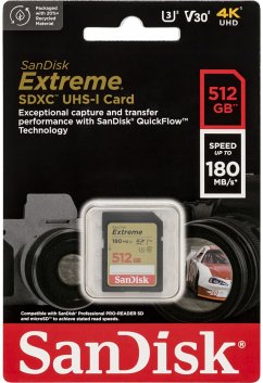 SanDisk Extreme SD-KarteEigenschaften:Super schnelle TransferratenÄußerst robustGeeignet für eine Vielzahl von GerätenHinweis: Dieser Artikel kann nur an eine deutsche Lieferadresse ausgeliefert werden.