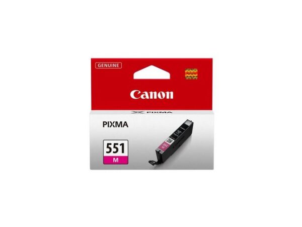 Allgemein   Hersteller   Canon   Herst. Art. Nr.  6510B001   EAN   4960999905242   Hauptmerkmale   Produktbeschreibung   Canon CLI-551M - Tintenbehälter - Magenta   Verbrauchsmaterialtyp   Tintenbehälter   Drucktechnologie   Tintenstrahl   Druckfarbe   Magenta   Patronenmerkmale   Canon ChromaLife100+