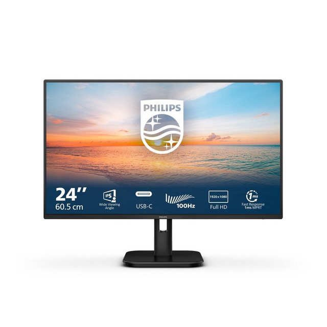 Philips 24E1N1300A LCD-Monitor (60,5 cm/24 „, 1920 x 1080 px, Full HD, 1 ms Reaktionszeit, 100 Hz, IPS-LCD)