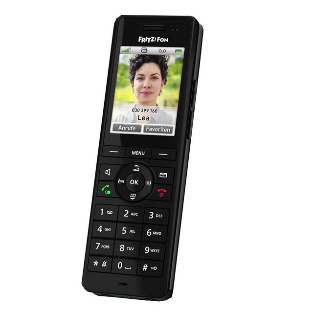 AVM FRITZ!Fon X6 schwarz DECT-Schnurlostelefon Festnetztelefon