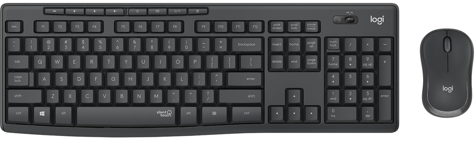 Arbeiten Sie konzentriert und ablenkungsfrei. Wir präsentieren das kabellose Logitech MK295 Silent Set mit SilentTouch – eine exklusive Logitech Technologie