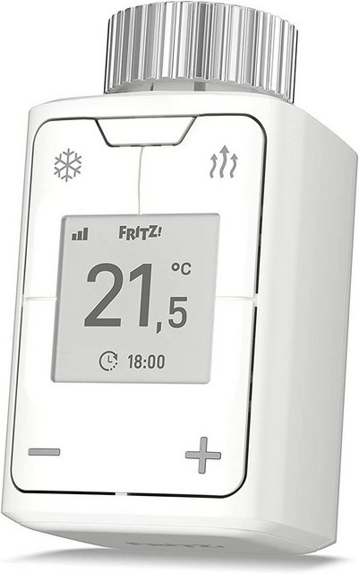 AVM FRITZ!DECT 302Der intelligente Heizkörperregler für das HeimnetzDer smarte Heizkörperregler FRITZ!DECT 302 regelt komfortabel die Raumtemperatur und hilft dabei Energie zu sparen. Über DECT ULE-Funk wird FRITZ!DECT 302 an jede FRITZ!Box mit DECTBasis angebunden und bequem über Smartphone