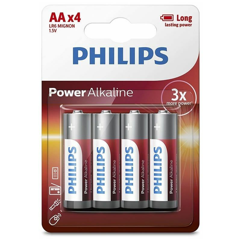 Philips – Packung mit 4 aa lr6p4b/05/ 1,5v/ Alkaline-Batterien