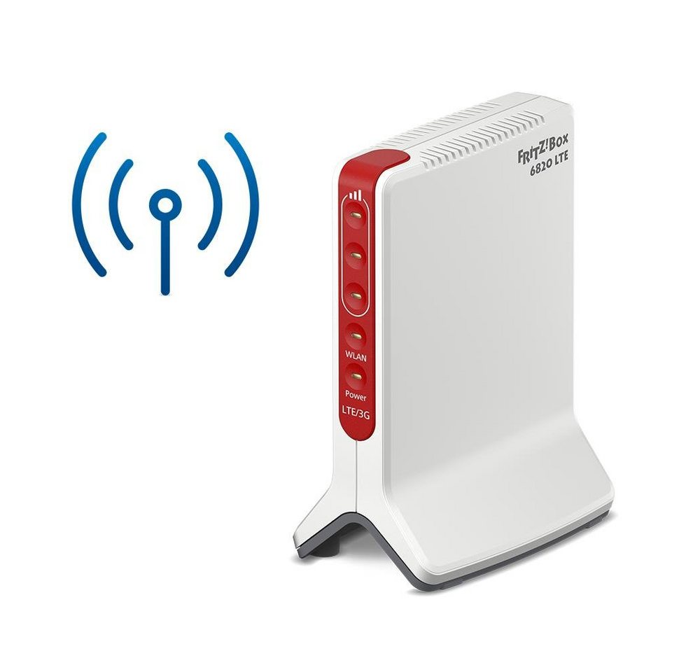 AVM FRITZ!Box 6820 LTE WLAN-Router, LTE (4G) UMTS (3G) WLAN N bis 450 MBit/s 1x Gigabit-LAN Modem