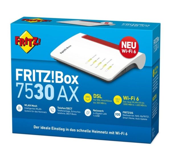 AVM FRITZ!Box 7530 AX WLAN- Gigabit Ethernet Dual-Band (2,4 GHz/5 GHz) 3G WLAN-Router – Bild 3