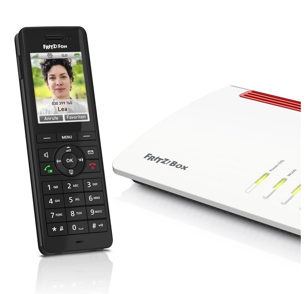 AVM FRITZ!Fon X6 DECT-Telefon (Smart Home Steuerung, beleuchtete Tastatur, schwarz)