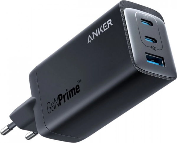 Anker Innovations 737 GaN III 3-Port 120W Charger 2*C(100W)+1*A(22.5W) Black EU - Ladegerät (A2148312)