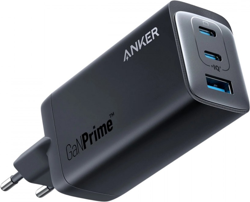 Anker Innovations 737 GaN III 3-Port 120W Charger 2*C(100W)+1*A(22.5W) Black EU – Ladegerät (A2148312)